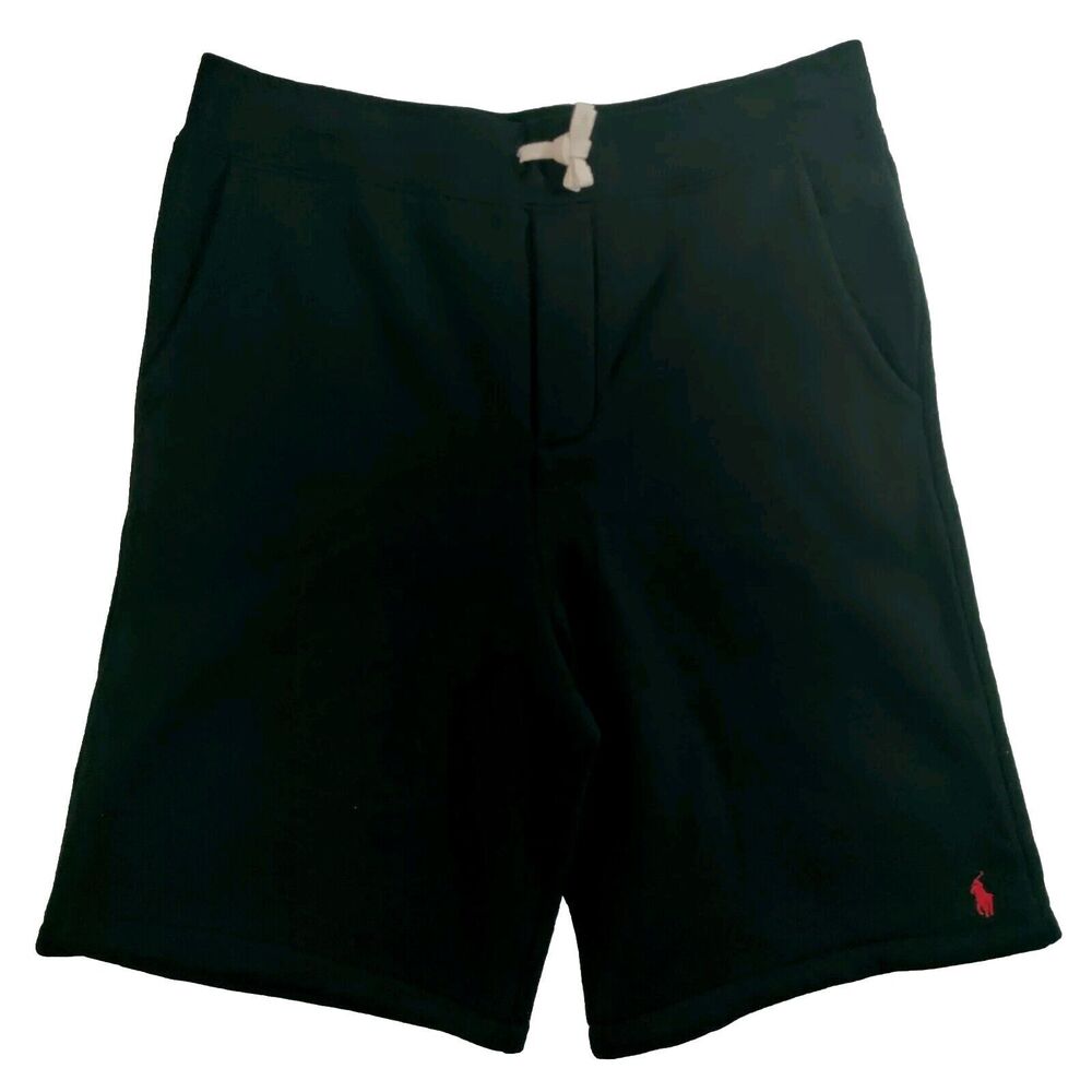Polo Ralph Lauren Sweat Shorts Soft Cotton Kids XL Black Red New